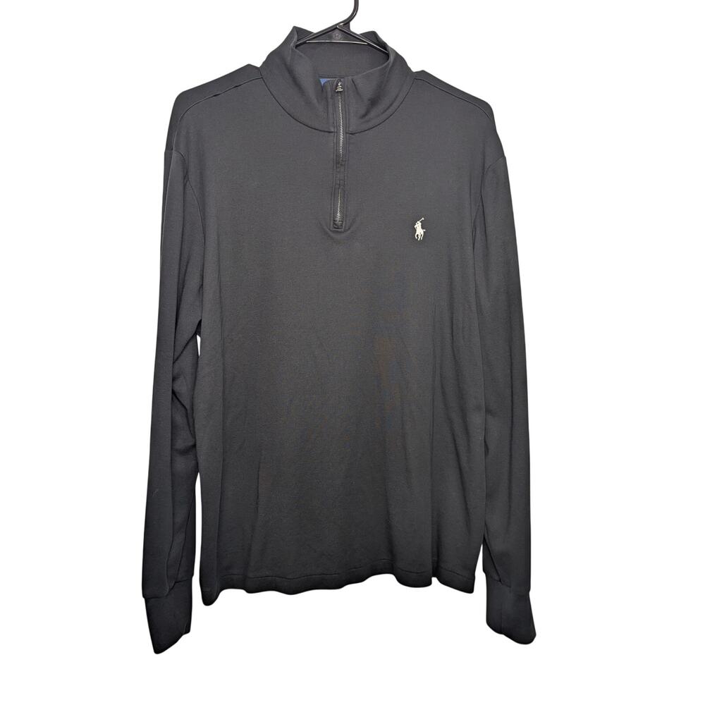Men's Polo Ralph Lauren Quarter-Zip Pullover 100% Cotton Size L